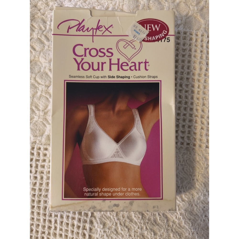 Vintage Playtex Cross Your Heart 4175 Side Shaping Soft Cup Bra 40B NOS